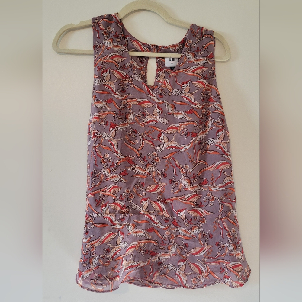 Purple and Red Crane Blouse